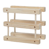 Wine Rack Wood Stackable Modular Wine Rack Wine Holder Free Standing For Kitchen Bar Countertop 6 Bottle
