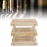 Wine Rack Wood Stackable Modular Wine Rack Wine Holder Free Standing For Kitchen Bar Countertop 6 Bottle