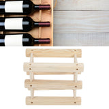 Wine Rack Wood Stackable Modular Wine Rack Wine Holder Free Standing For Kitchen Bar Countertop 6 Bottle