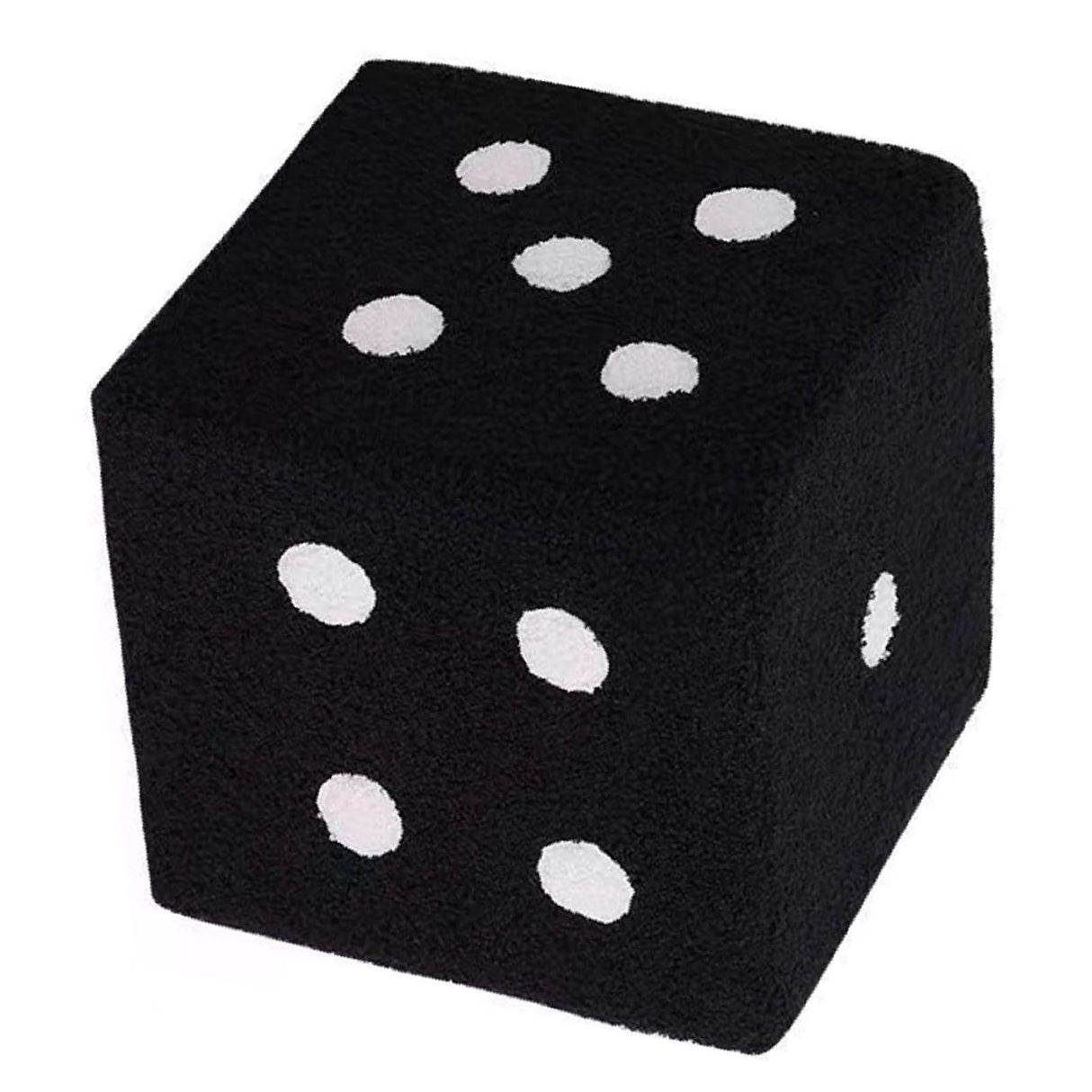 Foot Stool Soft Comfortable Simple Warm Sturdy Base Cube Stool for Home Living Room Bedroom Black 29x29x25cm