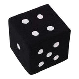 Foot Stool Soft Comfortable Simple Warm Sturdy Base Cube Stool for Home Living Room Bedroom Black 29x29x25cm