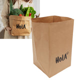 Paper Bag Water Washing Large Capacity Grocery Storage Kraft Paper Bag for Home Kitchen Extra Large Size HOLA Pattern