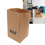 Paper Bag Water Washing Large Capacity Grocery Storage Kraft Paper Bag for Home Kitchen Extra Large Size HOLA Pattern - Extra Image