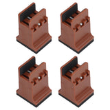 4pcs Adjustable Furniture Risers with Screw Clamp Rubber Bed Couch Risers for Heavy Duty Furniture Brown