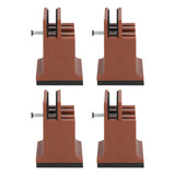 4pcs Adjustable Furniture Risers with Screw Clamp Rubber Bed Couch Risers for Heavy Duty Furniture Brown