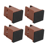 4pcs Adjustable Furniture Risers with Screw Clamp Rubber Bed Couch Risers for Heavy Duty Furniture Brown - Rear View