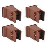 4pcs Adjustable Furniture Risers with Screw Clamp Rubber Bed Couch Risers for Heavy Duty Furniture Brown