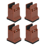 4pcs Adjustable Furniture Risers with Screw Clamp Rubber Bed Couch Risers for Heavy Duty Furniture Brown