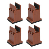 4pcs Adjustable Furniture Risers with Screw Clamp Rubber Bed Couch Risers for Heavy Duty Furniture Brown - Extra Image