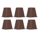 6 Pcs Furniture Risers Plastic Antislip Bed Risers Wood Grain for Storage Desk Sofa Chair Washing Machine