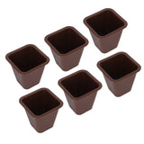6 Pcs Furniture Risers Plastic Antislip Bed Risers Wood Grain for Storage Desk Sofa Chair Washing Machine - Close-Up Angle