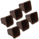 6 Pcs Furniture Risers Plastic Antislip Bed Risers Wood Grain for Storage Desk Sofa Chair Washing Machine - Low Angle