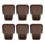 6 Pcs Furniture Risers Plastic Antislip Bed Risers Wood Grain for Storage Desk Sofa Chair Washing Machine