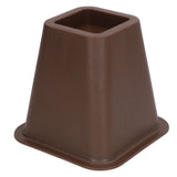 6 Pcs Furniture Risers Plastic Antislip Bed Risers Wood Grain for Storage Desk Sofa Chair Washing Machine