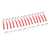 25Pcs L Shape Push Pull Interdental Brush Oral Care Teeth Whitening Dental Tooth Pick Tooth Orthodontic Cleaning Brush Red - Close-Up Angle