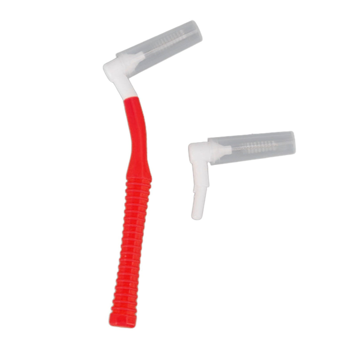 25Pcs L Shape Push Pull Interdental Brush Oral Care Teeth Whitening Dental Tooth Pick Tooth Orthodontic Cleaning Brush Red