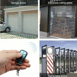 433MHz Wireless Remote Control Switch Cloning Key Fob Doorbells With Keychain for Home Garage Blue 27A 12V 4 Keys