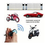 433MHz Wireless Remote Control Switch Cloning Key Fob Doorbells With Keychain for Home Garage Blue 27A 12V 4 Keys - Extra Image