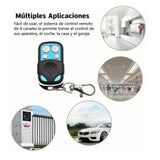433MHz Wireless Remote Control Switch Cloning Key Fob Doorbells With Keychain for Home Garage Blue 27A 12V 4 Keys