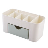 Cosmetics Makeup Organizer PP Multifunctional 6 Compartments Makeup Desk Organizer with Drawer Green