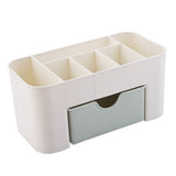 Cosmetics Makeup Organizer PP Multifunctional 6 Compartments Makeup Desk Organizer with Drawer Green - Extra Image