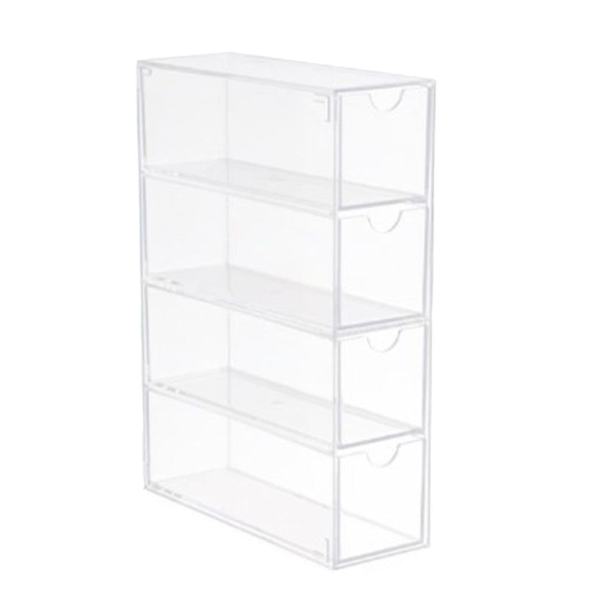 4 Drawers Eyeglass Storage Organizer Box Clear Acrylic Stackable Sunglasses Display Holder Organizer for Makeup Office Items