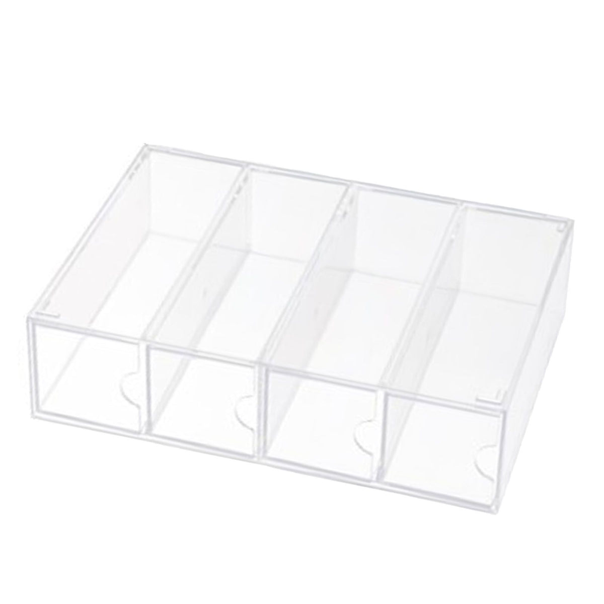 4 Drawers Eyeglass Storage Organizer Box Clear Acrylic Stackable Sunglasses Display Holder Organizer for Makeup Office Items