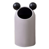 Trash Can Inclined Opening Large Capacity Modern Look Thickened Garbage Bin for Kitchen Bathroom Office Living Room Gray