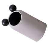 Trash Can Inclined Opening Large Capacity Modern Look Thickened Garbage Bin for Kitchen Bathroom Office Living Room Gray - Front View