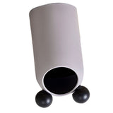 Trash Can Inclined Opening Large Capacity Modern Look Thickened Garbage Bin for Kitchen Bathroom Office Living Room Gray - Top-Down View