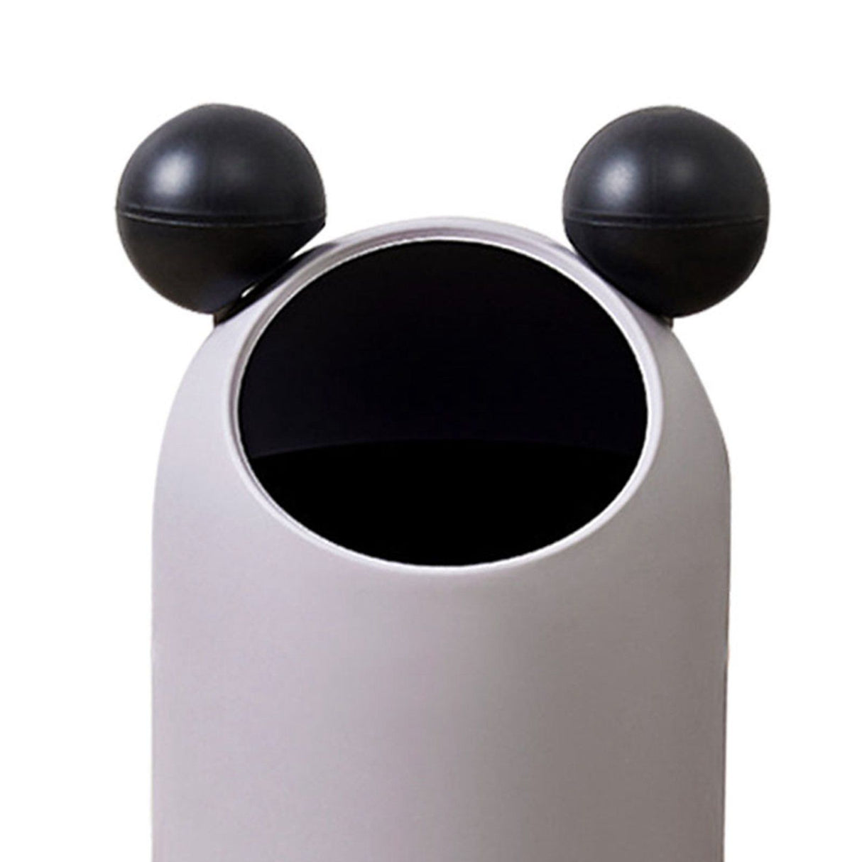Trash Can Inclined Opening Large Capacity Modern Look Thickened Garbage Bin for Kitchen Bathroom Office Living Room Gray