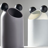 Trash Can Inclined Opening Large Capacity Modern Look Thickened Garbage Bin for Kitchen Bathroom Office Living Room Gray