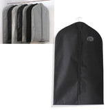 Suit Dust Cover Black Non Woven Fabrics Small Size Hanging Garment Bag for Travel Home - Rear View