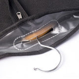 Suit Dust Cover Black Non Woven Fabrics Small Size Hanging Garment Bag for Travel Home - Close-Up Angle
