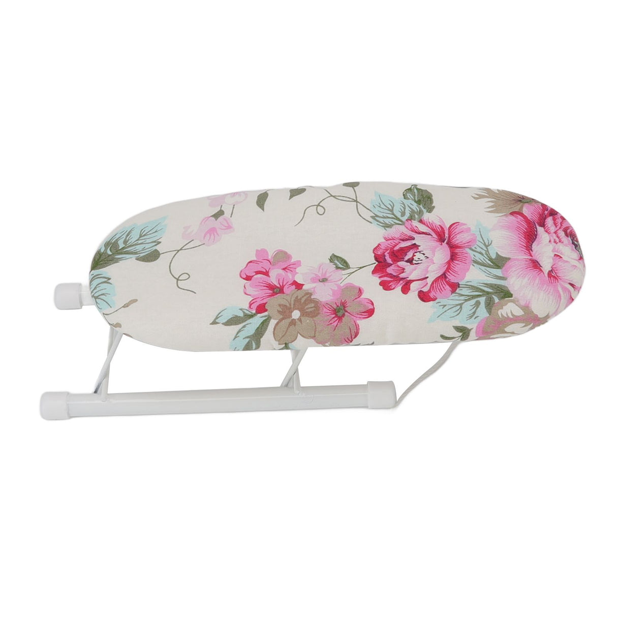 Tabletop Ironing Board Heat Resistant Foldable Portable Mini Ironing Board Clothes Ironing Accessories for Home Travel Peony Flower