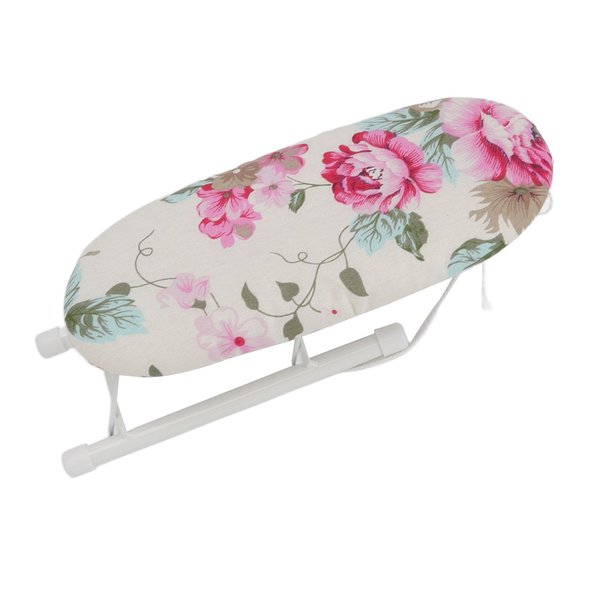 Tabletop Ironing Board Heat Resistant Foldable Portable Mini Ironing Board Clothes Ironing Accessories for Home Travel Peony Flower