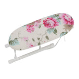 Tabletop Ironing Board Heat Resistant Foldable Portable Mini Ironing Board Clothes Ironing Accessories for Home Travel Peony Flower - Low Angle