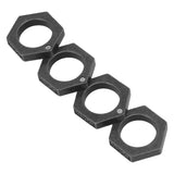 Defense Rings Aluminium Alloy Glossy Hexagonal Window Breaker for Emergency Defense Supplies Antique Silver