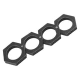 Defense Rings Aluminium Alloy Glossy Hexagonal Window Breaker for Emergency Defense Supplies Antique Silver - Low Angle