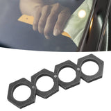 Defense Rings Aluminium Alloy Glossy Hexagonal Window Breaker for Emergency Defense Supplies Antique Silver