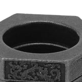 Defense Rings Aluminium Alloy Glossy Hexagonal Window Breaker for Emergency Defense Supplies Antique Silver