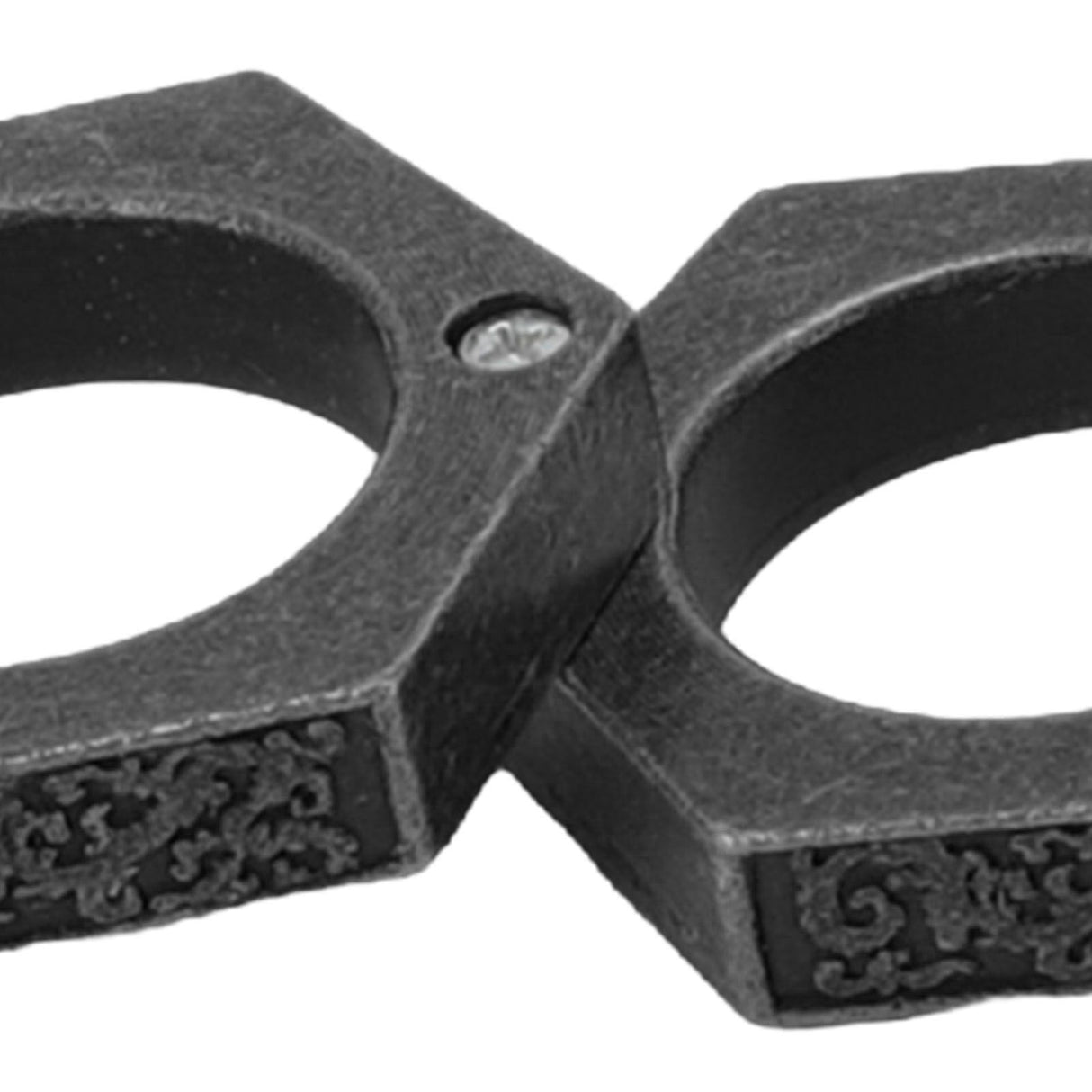 Defense Rings Aluminium Alloy Glossy Hexagonal Window Breaker for Emergency Defense Supplies Antique Silver
