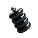 Nordic Style Qtip Holder Dispenser Desktop Dustproof Cotton Swab Storage Container Doughnut Shape Makeup Storage Box with Lid Black 4 Layers