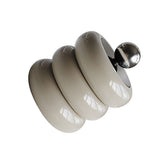 Nordic Style Qtip Holder Dispenser Desktop Dustproof Cotton Swab Storage Container Doughnut Shape Makeup Storage Box with Lid Khaki 3 Layers