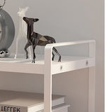 Desktop Bookshelf Organizer Desktop Organizer Office Storage Rack Warm White Simple Style - Side View