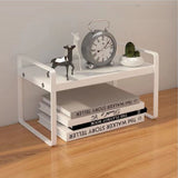 Desktop Bookshelf Organizer Desktop Organizer Office Storage Rack Warm White Simple Style