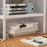 Desktop Bookshelf Organizer Desktop Organizer Office Storage Rack Warm White Simple Style