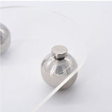 Acrylic Storage Tray Clear Transparent Stainless Steel Round Feet Minimalist Style Decorative Practical Desktop Shelf for Cafes Oval - Extra Image