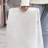 Large Laundry Basket Waterproof Collapsible Laundry Hamper with Wooden Handle for Household Bathroom L 56cm - Extra Image