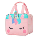 Children Lunch Bag Kindergarten Students Cartoon Portable Insulated Thermal Lunch Box Bag Pink